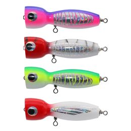 Lures Fishing Bait Popper Wooden Artificial Fish Lure Trolling Portable Sport Goods Offshore Yellow Swordfish Tuna Type 2