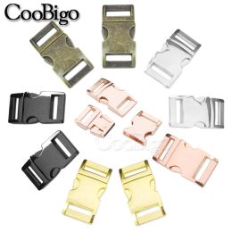 Paracord 5pcs 5/8"Metal Side Release Paracord 550 Bracelet Clasp for Outdoor Camping Backpack Strap Webbing Dog Collar Accessories