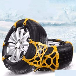 Travel Roadway Product Car Tire Snow Truck Adjustable Winter Mud Anti Slip Anti-Skid Safty Emergency Security Tyre Wheel Chain Belt236 Otfis