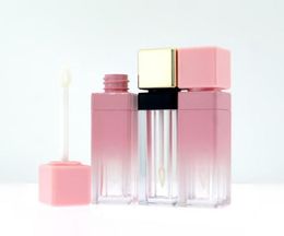 10ML Lip Gloss Containers Empty Bottle Square Lips Tube Makeup Oil Container Plastic Tubes Pink Gold4496351