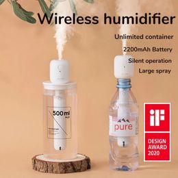 JISULIFE Mini Air Humidifier Unlimited Portable Silent Aroma Diffuser Recharge Humificador for Home Bedroom Car Wireless Difusor 240322