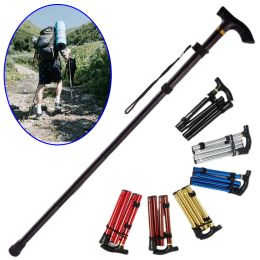 Sticks Collapsible Walking Sticks, Portable Ultralight Metal Wall Trekking Pole for Outdoors,Elderly Crutch,Hiking,Camping,Mountaining