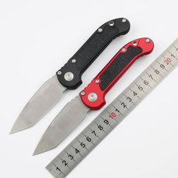 1Pcs New LUDT AUTO Tactical Knife D2 Stone Wash Tanto Point Blade CNC Aviation Aluminum Handle Outdoor Camping Hiking Fishing EDC Pocket Knives