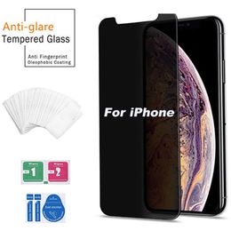 Privacy tempered glass for iPhone 15 14 13 12 11 Pro Max mini X Xr Xs Max 8 7 6 6S Plus screen protector for iPhone 14 plus 15 Pro Without Package