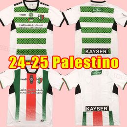 2024 2025 Palestino Deportivo Soccer Jerseys 23 24 25 free Palestine JIMENEZ BENITEZ CORTES Black Centre Stripe Football Shirt War Justice March home third