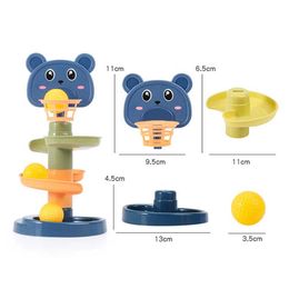 Sorting Nesting Stacking toys Montessori baby toy rolling ball pile tower early childhood education rotating track gift stacking 240323