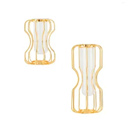 Vases Test Tube Vase Hydroponics Plant Holder Small Bud Decorative Gold Colour For Kitchen Durable Romantic Multipurpose Modern