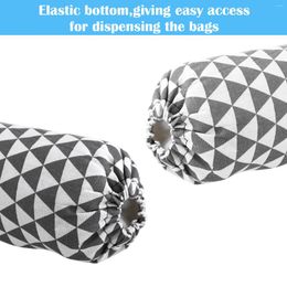 Storage Boxes 2 Pcs Bag Holder 3-layer Triangle Grid Pattern Shopping Bags With Hook Door Wall Drawstring Carrier Office Home Supplies