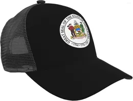 Ball Caps Seal Of Delaware Baseball Unisex Adjustable Outdoor Breathable Mesh Hat