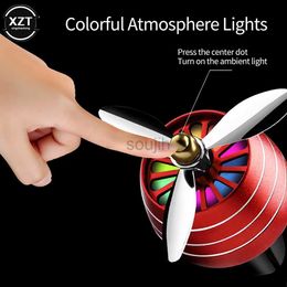 Car Air Freshener LED light car air freshener air propeller shape perfume ventilation clip decoration car fan aromatherapy car interior accessories 24323