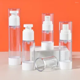 Storage Bottles 2Pcs Vacuum Lotion Spray Bottle Refillable Travel 15ml 30ml 50ml Dispensing Container Transparent Cosmetic