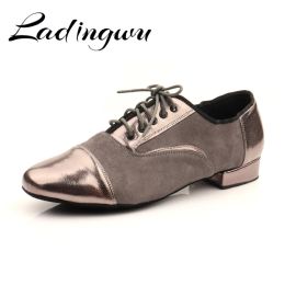 shoes Ladingwu Men Dance Shoes Latin Ballroom dance shoes Modern Indoor Shoes Men Tango Shoes Dance Sneaker For Boy heeled 2.5cm