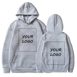 Custom Hoodies Diy Text Couple Friends Family Design Image Print Clothing Sports Leisure Harajuku Sweater Size M4XL 240315