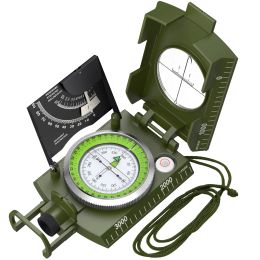 Compass Compass Outdoor Hiking Sighting Clinometer Compass Metal with Fluorescent Scale Waterproof for Camping Mountaineering Boating