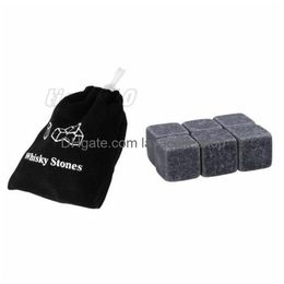 Bar Tools 6 Pcs/Bag Natural Whiskey Stones Frozen Ice Wine Stone Ware Supplies Kitchen T9I00468 Drop Delivery Home Garden Dining Barwa Dhnwc
