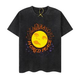 Mens T-shirts Hip Hop Men Washed T Shirt Future Rapper Graphic Print Black T-shirt Women Harajuku Vintage 90S Tshirt Summer Short Sleeve Tees J23 155