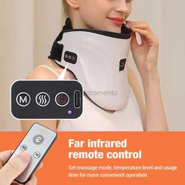 Massaging Neck Pillowws Intelligent Pneumatic Cervical Traction Device Neck Massage Instrument Far Infrared Heating Remote Control 240323