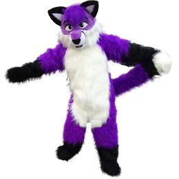 Super Cute Purple Husky mascot costumes halloween dog mascot character holiday Head fancy party costume adult size birthday