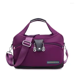 Shoulder Bags Waterproof Canvas Women's Bag Simple Casual All-Match Oxford Handbags Messenger Solid Colour Totes Crossbody