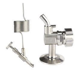 Boormachine 304 Stainless Steel 1.5inch Tri Clamp Brewing Beer Sampling Vae Fermentation Cylinder Faucet Coil Defrother Homebrew