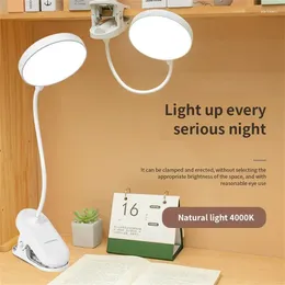 Table Lamps Flexible Foldable Led Desk Lamp USB Plug Bedroom Night Lights Dimming Work Study Reading Clip-on For Eyes Protection