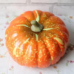 Decorative Flowers Harvest Artificial Pumpkins Simulation Pumpkin Round 20cm Ornaments Large For Halloween Thanksgiving Decorating