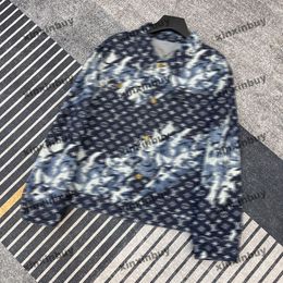 xinxinbuy Men designer Coat Jacket Panelled flower letter jacquard fabric 1854 long sleeve women Black Dark Blue brown S-2XL