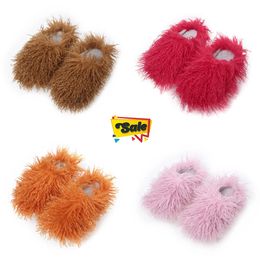 Imitation beach sheep hair slippers warm women home daily casual cotton slippers light GAI EUR 36-49