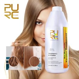 Treatments PURC Brazilian keratin Straightening Hair 1000ml 8% Smoothing Keratin Treatment And Straighten Hair Care Products For Women