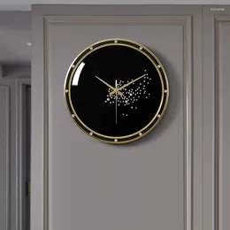 Wall Clocks Light Luxury Simple Nordic Fashion Clock Pure Copper Mute Living Room Creative Decorative Art Watch