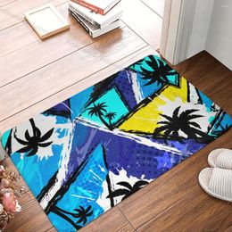 Carpets Graffiti Art Pattern Non-slip Doormat Geometric Elements Palm Bath Kitchen Mat Welcome Carpet Indoor Decor