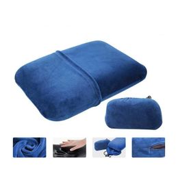 Cushion/Decorative Pillow Portable Office Nap Cushions Slow Rebound Memory Foam Outdoor Cam Travel Aeroplane Slee Pillows Drop Delivery Otgip