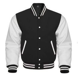 Varsity Letterman Baseball Jacket Wool Body and Cowhide Leather Sleeves 17 Colour Options