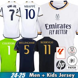 24/25 BELLINGHAM VINI JR Maglie da calcio MBAPPE Tchouameni 2024 2025 Maglia da calcio REal MadRiDs CAMAVINGA Rodrygo MODRIC Camisetas Uomo bambini kit uniformi tifosi giocatore