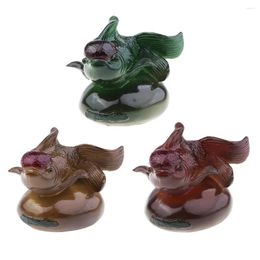 Tea Pets Resin Discoloration Cute Pet Animals Chinese Ceremony Accs Yellow