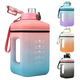 Ton Kettle High Temperature Plastic Sports Portable Gradient Color Outdoor Space Cup Water Bottles Capacity 22L 240320