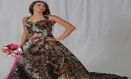 Camo Wedding Dresses Halter Neck Sleeveless Cheap Bride Party Wedding Gowns Long Sweep A Line Vestidos De Novia4904659