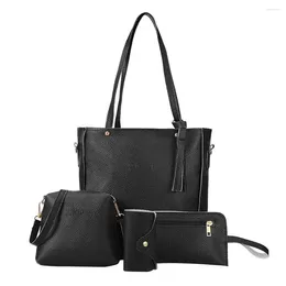 Shoulder Bags 4pcs Woman Bag Set 2024 Fashion Female Purse And Handbag Four-Piece Tote Messenger