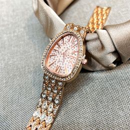 Snake Full Diamond Alloy Fashion High Grade Women's Quartz Watch