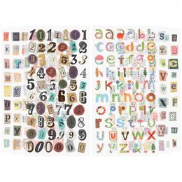 Gift Wrap 6 Sheet Stickers Graffiti Creative Style Letters Numbers Notebook Decorative Adhesive Decals For Scrapbook Crafts