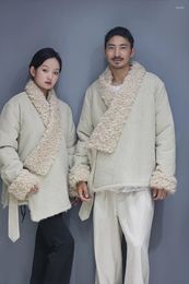 Ethnic Clothing Thickened Tibetan Clothes Costumes Male And Female Couples Wear Series Belt Winter Black