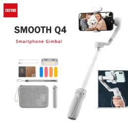 Heads ZHIYUN Smooth Q4 Smartphones Gimbals Mini Selfie Stick Handheld Stabiliser for iPhone Samsung Xiaomi Huawei OPPO Action Cameras