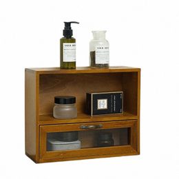 wooden Makeup Organiser Multi-layer Drawer Cosmetic Storage Stand Lipstick Perfume Brush Jewellery Cabinet Desk Drer Ctainer u1JE#
