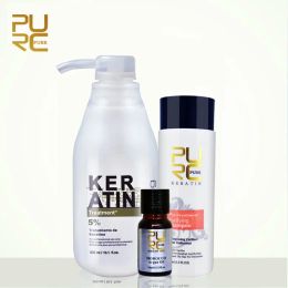 Treatments PURC brazilian keratin hair straightening treatment 5% formalin keratin and 100ml purifying shampoo free gift argan oil 11.11