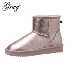 Boots 2023 new fashion 100% genuine cowhide leather snow boots australia natural fur classic women boots warm winter shoes for women