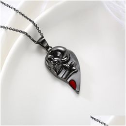 Pendant Necklaces Heart Shape Magnetic Attract Couples Necklace Simple Creative Skl 2Pcs/Set Drop Delivery Jewellery Pendants Dhx3E