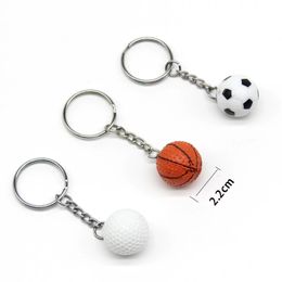 24Pcs 3D Sports Keyring Football Basetball Key Chains Souvenirs for Men Soccer Fans Keychain Pendant Boyfriend Gifts 240315