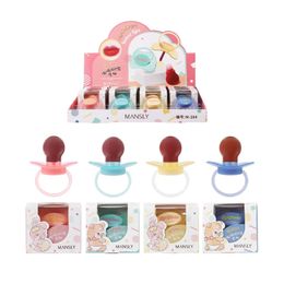 16Pcslot Mini Pacifier Cute Lipstick 3g Waterproof Longlasting Matte Small Lip Gloss Easy to Wear Portable Makeup Cosmetics 240313