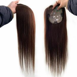 Toppers Brown Colour Silk Base Women Toppers Natural Scalp Top 12x13cm Toupee For Women 15x16cm Toppers Colour #2 #4 Straight Hair