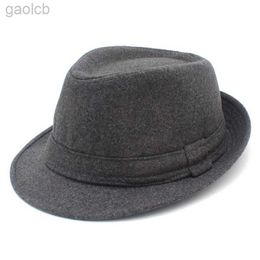 Wide Brim Hats Bucket Hats Fedora hat felt wool hat winter warm hat classic Panama hat mens jazz hat gentleman hat short Brim Derby Trilby Fedora hat 24323